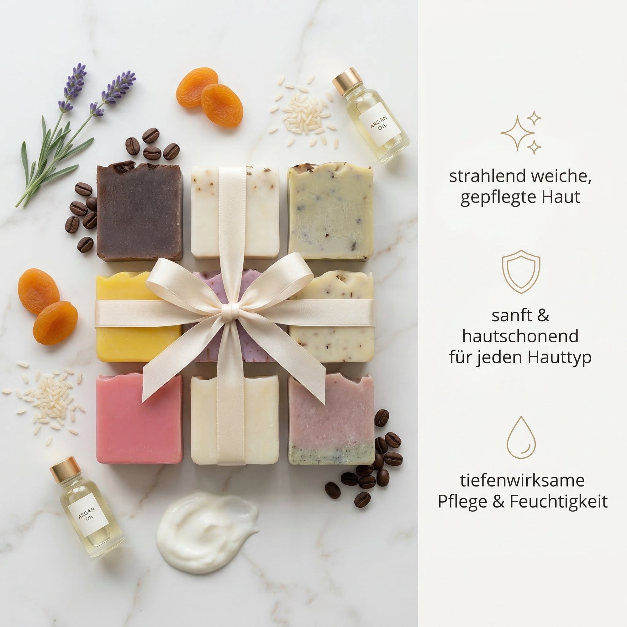 9er Naturseifen Bundle + Gratis Waschlappen - CT Cantony GmbH