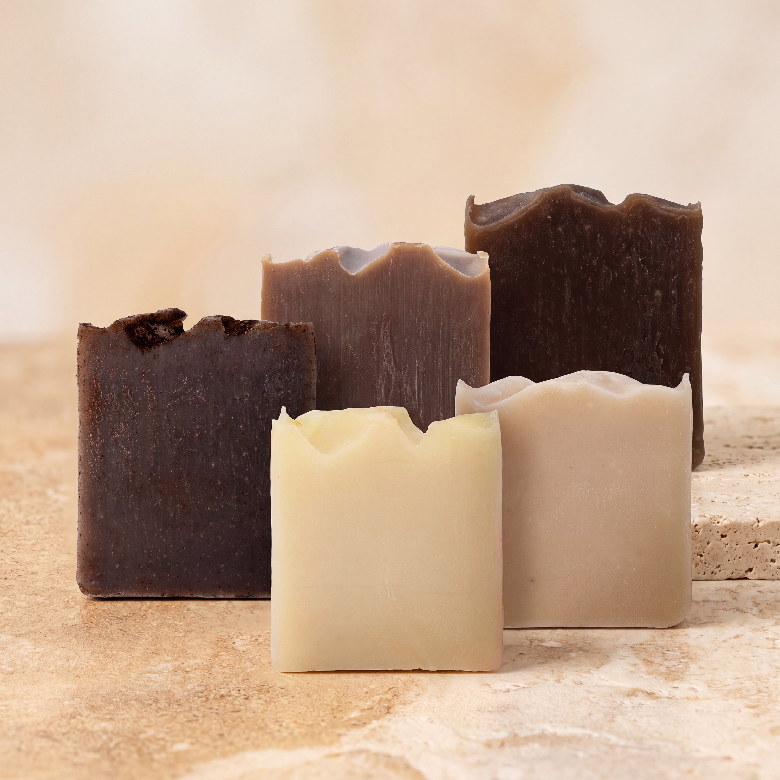 5er Naturseifen Bundle + Gratis Seifensäckchen